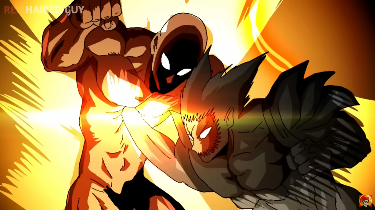 Saitama vs cosmic garou #onepiece #saitama #cosmicgarou #fananime #an